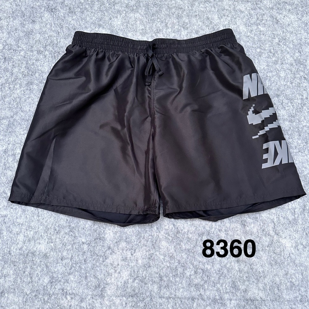 Nike Mens XXL Black Pixelated Logo Volley Swim Trunks NESSD514-001 NEW